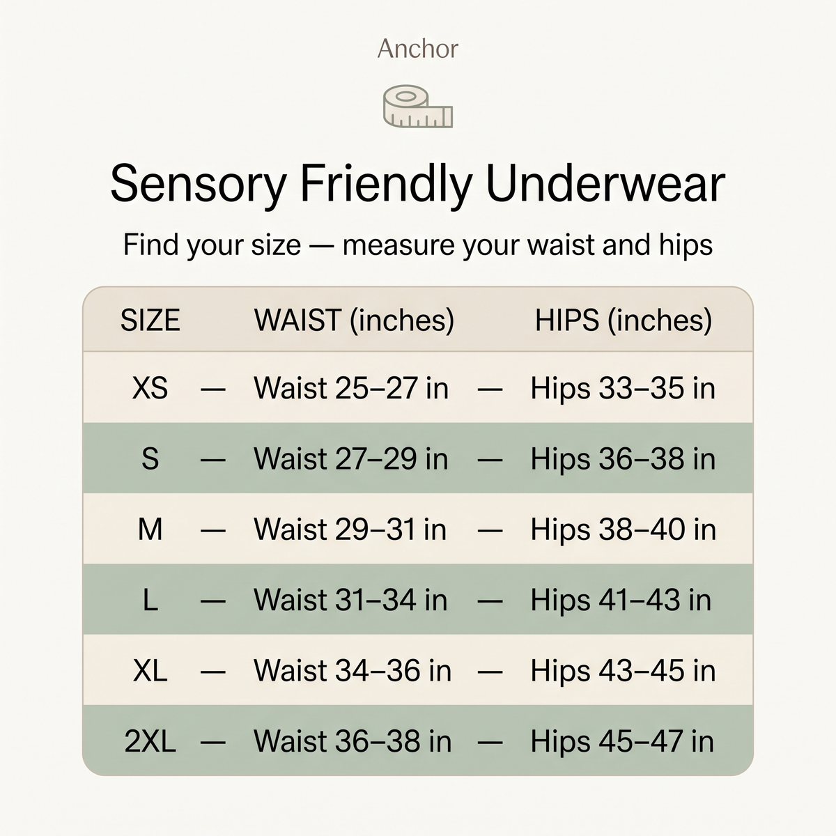 Anchor Sensory Friendly Underwear